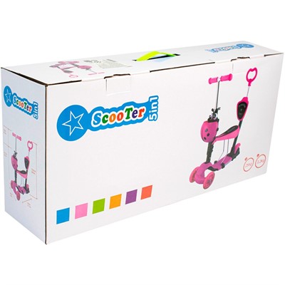 Самокат-каталка 3в1 зеленый колеса 120 мм 141V-1119 - фото 68751809