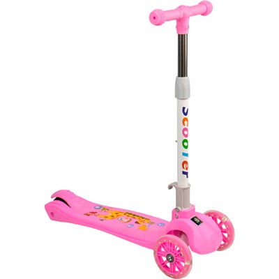 Самокат трехколесный розовый FG250809004C-4A - фото 68859703