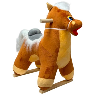 Качалка Конь музыкальная коричневый 98090805 - фото 69375608