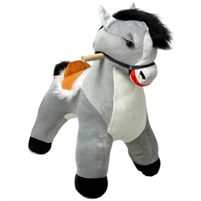 Качалка Конь Пегас музыкальная серый 98071201 - фото 69375613