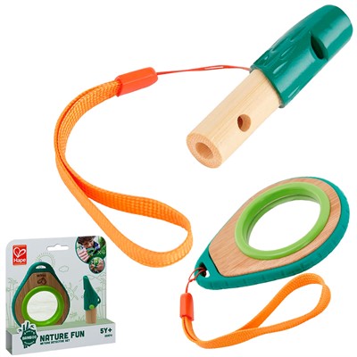 Деревянный Набор исследователя серии "Набор Туриста", 2 предмета: свисток, 4-кратное увеличительное стекло E5570_HP - фото 69462786