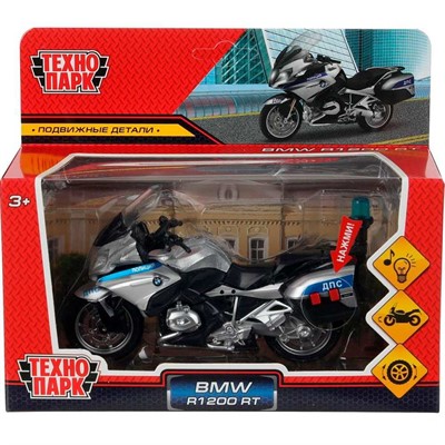 Модель R1200-13SLPOL-SR Мотоцикл BMW R1200 RT 13 см, подвиж дет, сереб Технопарк - фото 69580330