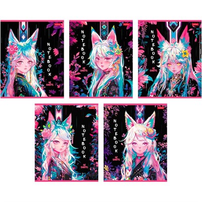 Тетрадь 48 л. клетка Кицунэ 48Т5В1пл Hatber - фото 69707226