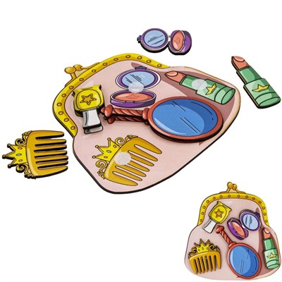 Деревянный конструктор на липучках Косметичка ОА-00000166 /Арбо/ - фото 69741075