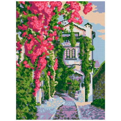 Набор для творчества Алмазная мозаика Итальянский дворик 30*40 см полное заполнение Ам-041 LORI - фото 69741242