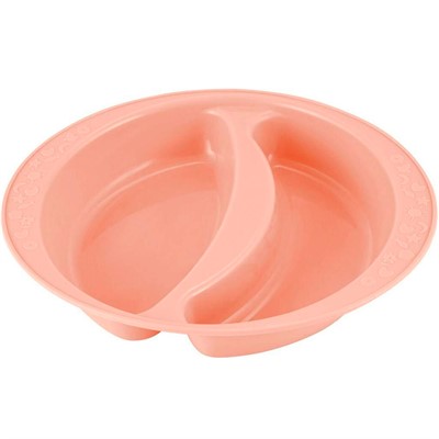 Тарелка двухсекционная Lalababy Follow Me персиковая карамель LA110012040 - фото 69741315