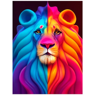 Набор для творчества Роспись по холсту 30*40см Царь зверей ХК-6830 - фото 69741555