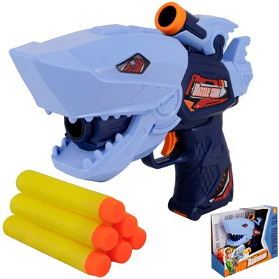 Пистолет 6007A Акула безопасные пули в кор. - фото 69743179