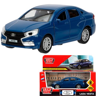 Модель VESTA-12-DBU LADA vesta 11,5 см, двери, темно-синий Технопарк  в кор. - фото 69743771