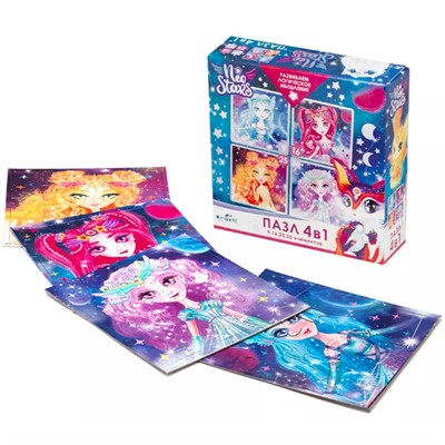 Пазл 4 в 1 9-16-25-36 Neo Stars.Девочки-планеты 08289 - фото 69744619