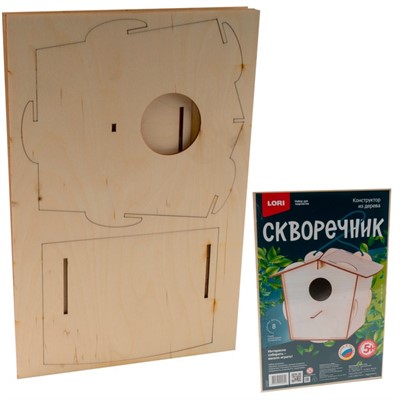 Деревянный конструктор скворечник "Птичий домик" Фн-020 - фото 69745637