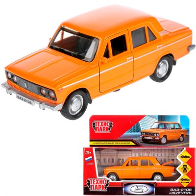 Модель 2106-12-OG ВАЗ-2106 Жигули оранжевый Технопарк в коробке - фото 69745706