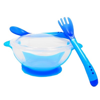 Тарелочка с термоложкой и термовилкой на присоске 139 - фото 69745728