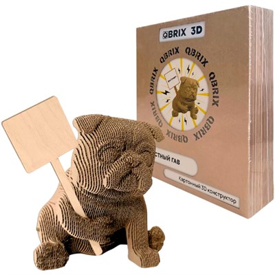 Конструктор Картонный 3D QBRIX Протестный Гав 20045 - фото 69746555