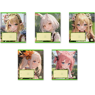 Тетрадь 24 л. линейка ErichKrause Эльфы Аниме 60579 - фото 69746691