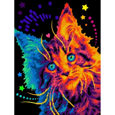 Набор для творчества Алмазная мозаика 30*40 см частичное заполнение Разноцветный мейнкун Ам-018 LORI - фото 69746863