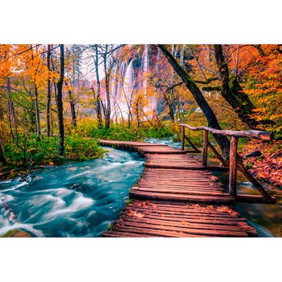 Набор для творчества Роспись по холсту 30*40см Мост в лесу Х-4188 - фото 69746913