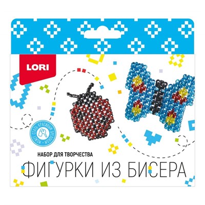 Набор для творчества Фигурки из бисера. "Божья коровка, бабочка" Бис-099 Lori. - фото 69747183