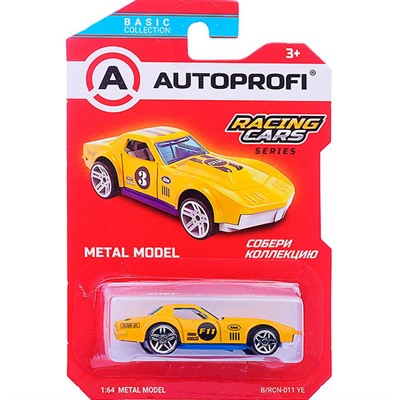 Модель 1:64 Серия RACING CARS жёлтый B/RCN-011 YE - фото 69747466