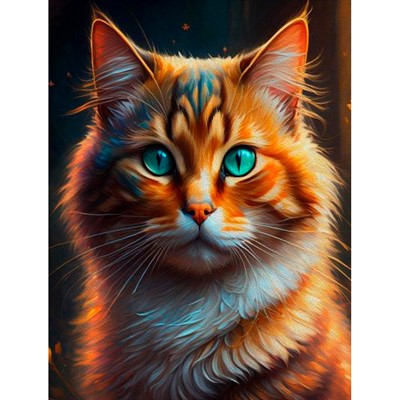 Набор для творчества Роспись по холсту 40х60 см Рыжий кот Х-7920 - фото 69747743