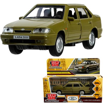 Модель 2115-12-GYGN ваз-2115 "самара" длина 12 см,серо-зеленый Технопарк  в кор. - фото 69747844