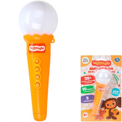 Микрофон Музыкальный СОЮЗМУЛЬТФИЛЬМ 25+ песен,звуков Умка HT569-R14 - фото 69748159
