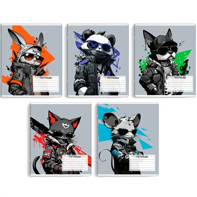 Тетрадь 12 л. линия Крутые зверята 68538 - фото 69748568