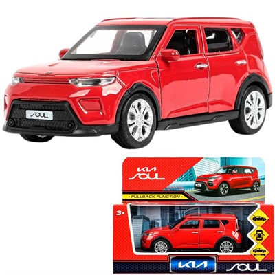 Модель SOUL-12-RD KIA soul длина 12 см, двери, багаж., инерц, красный Технопарк в кор. - фото 69748738