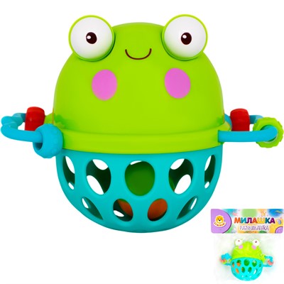 Игрушка развивающая Levatoys MKJH103 Лягушка на бат в пак. - фото 69749517