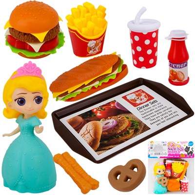 Игровой набор ZD893-535AB Фастфуд, с куклой в ассорт. в пак. - фото 69749616