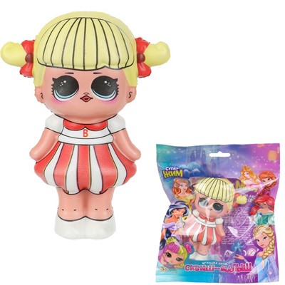 Игрушка антистресс Сквиш малыш, девочка в красно-белом платье Супер Жим JN-SFP01-LRU - фото 69750114