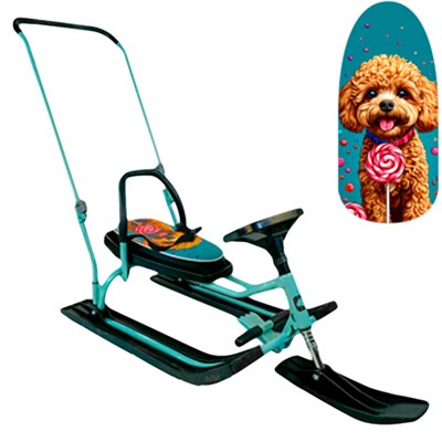 Снегокат 140 SNOWKAT Go Go Лакомка с П-образным толкателем - фото 69750290