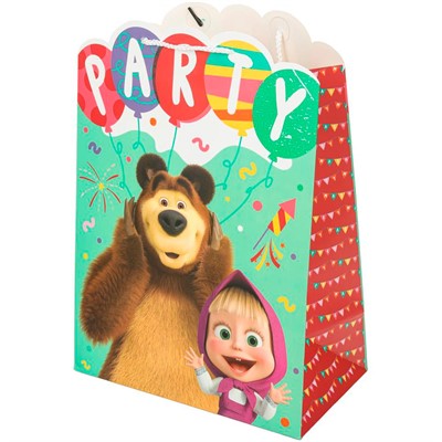 Пакет Чудо праздник креативный l Маша и Медведь вырубка PL-130081-MM - фото 69751322