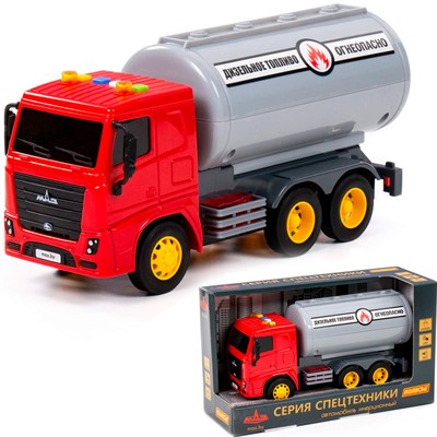 Автомобиль МАЗ с цистерной инерционный со светом и звуком (в коробке) 94063 П-Е /8/ - фото 69752163