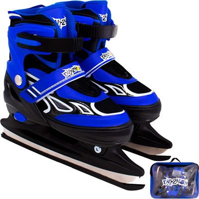 Коньки раздвижные Dvizhok  р.M: 30-33 синие 141V-578 - фото 69752353