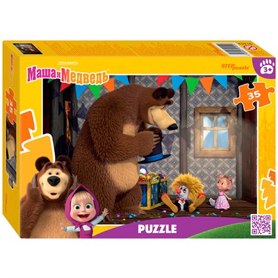 Пазл 35 Маша и Медведь 91452 Степ /9/ - фото 69752537