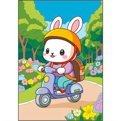 Набор для творчества Картина по номерам для малышей 20х30 Зайчик в парке Ркн-133 Lori - фото 69752860