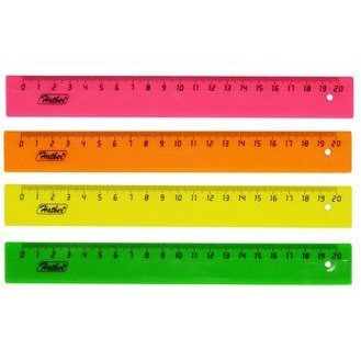 Линейка пластик 20см цветная 20009 Hatber - фото 69754916