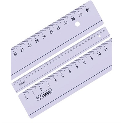 Линейка пластик 30см тонированная СТАММ ЛН34 - фото 69754941