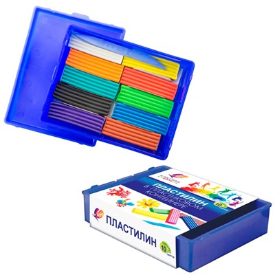 Пластилин 10цв Классика в пластмассовом контейнере  20С 1345-08  /ЛУЧ/ - фото 69755085