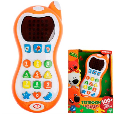 Телефон с обучающим экраном Ми-ми-мишки 100 стихов,песен,звуков HT1066-R - фото 69756609