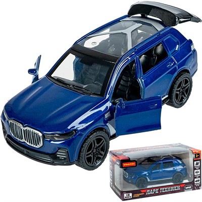 Модель 1:36 3 открыв. двери Парк Техники Джип синий ВВ6422 Bondibon - фото 69757360