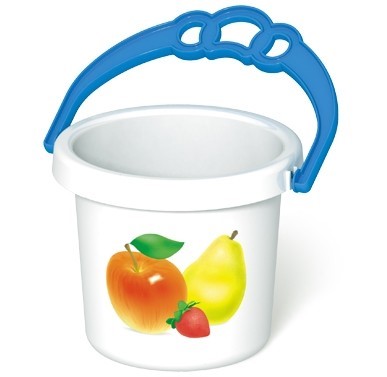 Ведро Фантазия белое 0,8л 01289 /150/ - фото 69758284