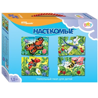 Пазл напольный Насекомые 70106 Степ /6/ - фото 69763057