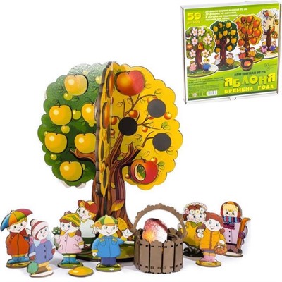 Деревянная Игра Яблоня. Времена года 8065 - фото 69763379