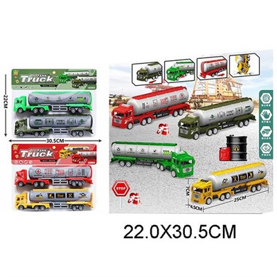 Набор машин 600-62BQ Тягач с цистерной /2 шт в уп/ в пакете - фото 69763887