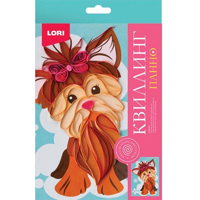 Набор для творчества Квиллинг Панно Милый щенок Квл-041 Lori - фото 69766050