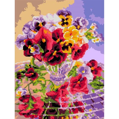 Набор для творчества Алмазная мозаика 30*40 см частичное заполнение Летний букет Ам-020 LORI - фото 69766211