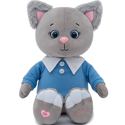 Котик Грей в толстовке с воротником 25см 274/25/тлв - фото 69766466