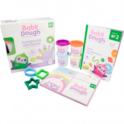 Набор для творчества Тесто для лепки Развивающий набор 1,5+ зеленый Baby Dough BD043 - фото 69766996